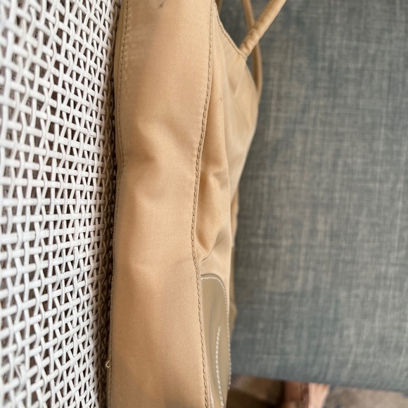 PRADA Tessuto Easy Cammello Nylon and Leather Tote Y2K Vintage - Picture 7 of 12